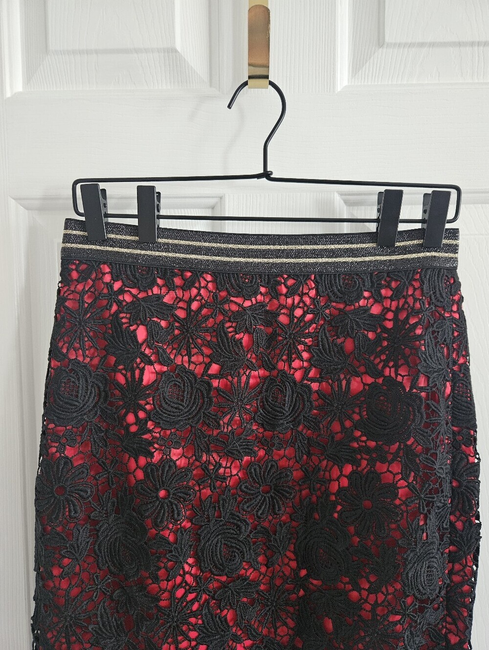 NWOT RSVP By Talbots Petite Crochet Lace Sheath Midi Pencil Skirt - Picture 4 of 11